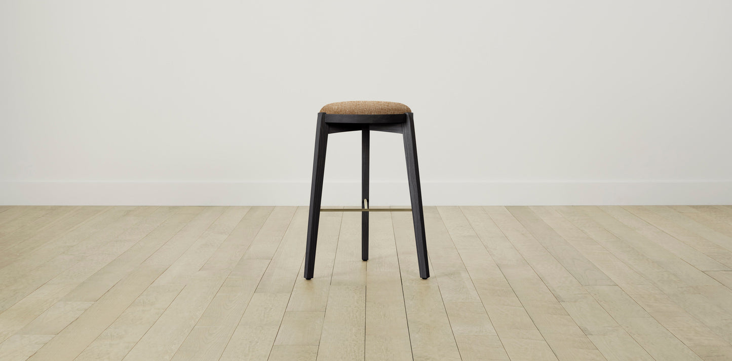 The Stanton with Onyx - Belgian Linen Chai Bar and Counter Stool