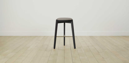 The Stanton with Brushed Brass - Merino Dusk Bar and Counter Stool