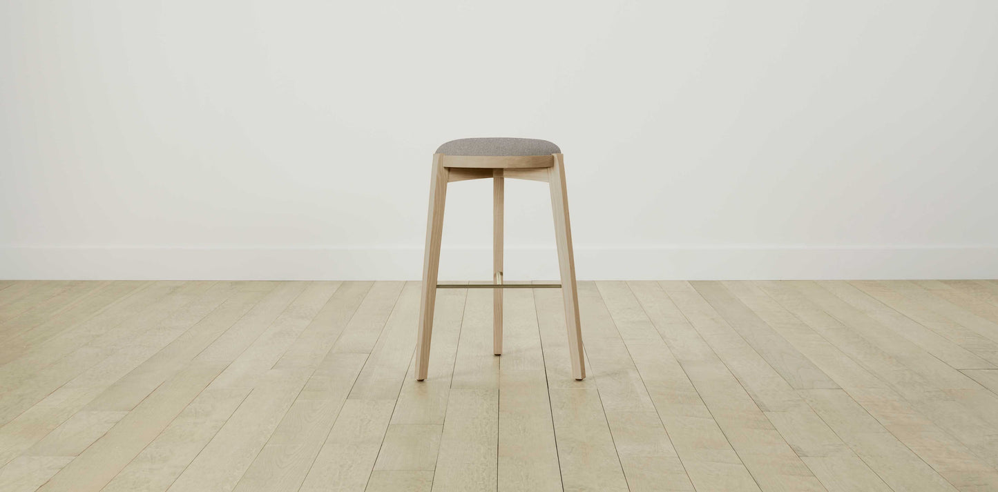 The Stanton with Brushed Brass - Merino Dusk Bar and Counter Stool