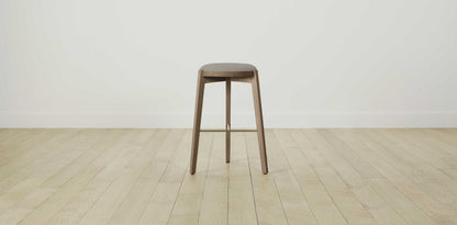 The Stanton with Brushed Brass - Merino Dusk Bar and Counter Stool