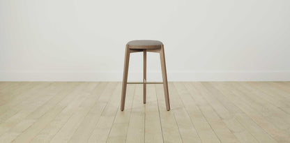 The Stanton with Brushed Brass - Merino Dusk Bar and Counter Stool