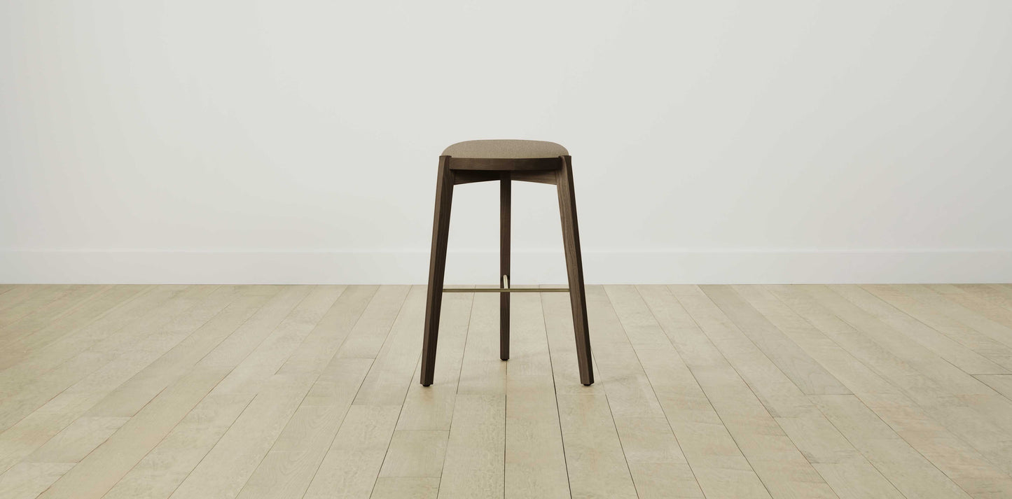 The Stanton with Brushed Brass - Merino Wheat Bar and Counter Stool