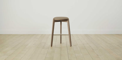 The Stanton with Brushed Brass - Merino Wheat Bar and Counter Stool