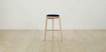 The Stanton with Brushed Brass - Mohair Admiral Bar and Counter Stool