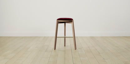 The Stanton with Onyx - Mohair Crimson Bar and Counter Stool