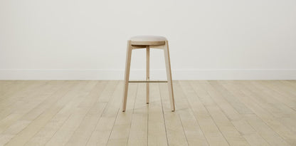 The Stanton with Brushed Brass - Nubuck Leather Sail Bar and Counter Stool