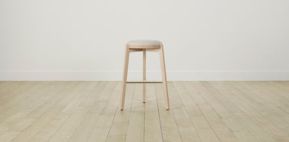 The Stanton with Brushed Brass - Nubuck Leather Sail Bar and Counter Stool