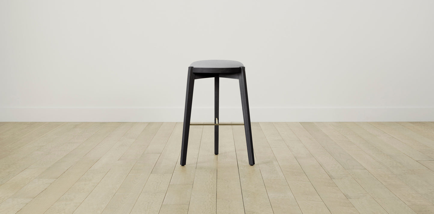 The Stanton with Onyx - Performance Textured Linen Mineral Bar and Counter Stool