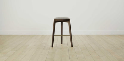 The Stanton with Brushed Nickel - Performance Tweed Oatmeal Bar and Counter Stool