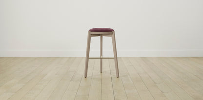 The Stanton with Brushed Nickel - Performance Velvet Merlot Bar and Counter Stool