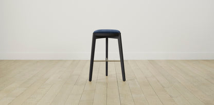 The Stanton with Onyx - Performance Velvet Sapphire Bar and Counter Stool