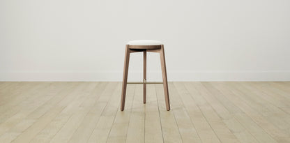 The Stanton with Brushed Brass - Performance Woven Chenille Lace Bar and Counter Stool