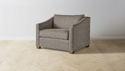 The Sullivan  - Belgian Linen Carob Chair and a Half