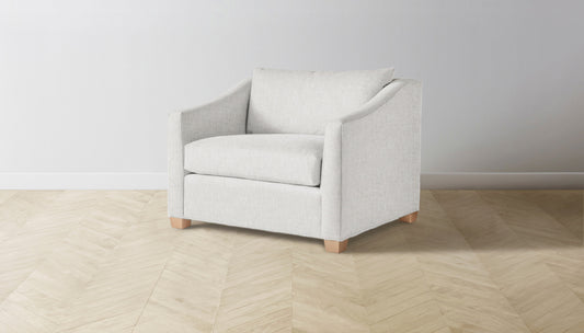 The Sullivan  - Belgian Linen Egret Chair and a Half