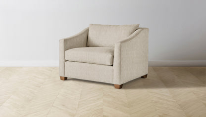 The Sullivan  - Performance Stonewashed Linen Clamshell Chair and a Half