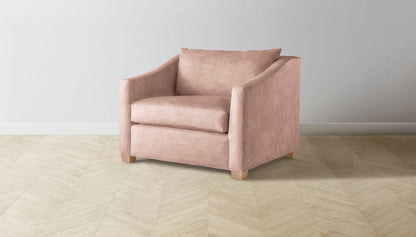 The Sullivan  - Performance Velvet Dusty Rose Chair and a Half