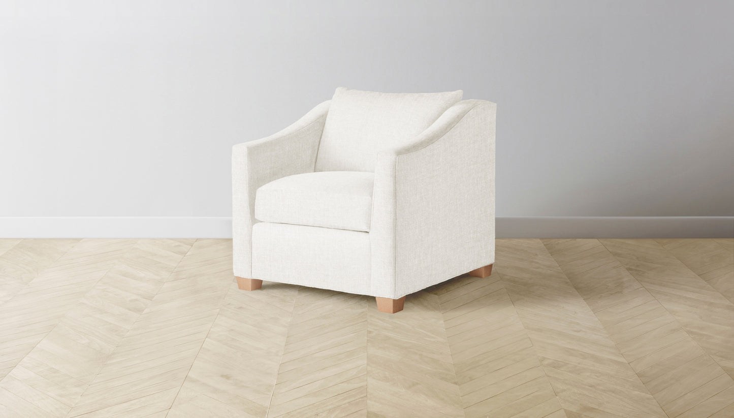 The Sullivan  - Belgian Linen Egret Chair