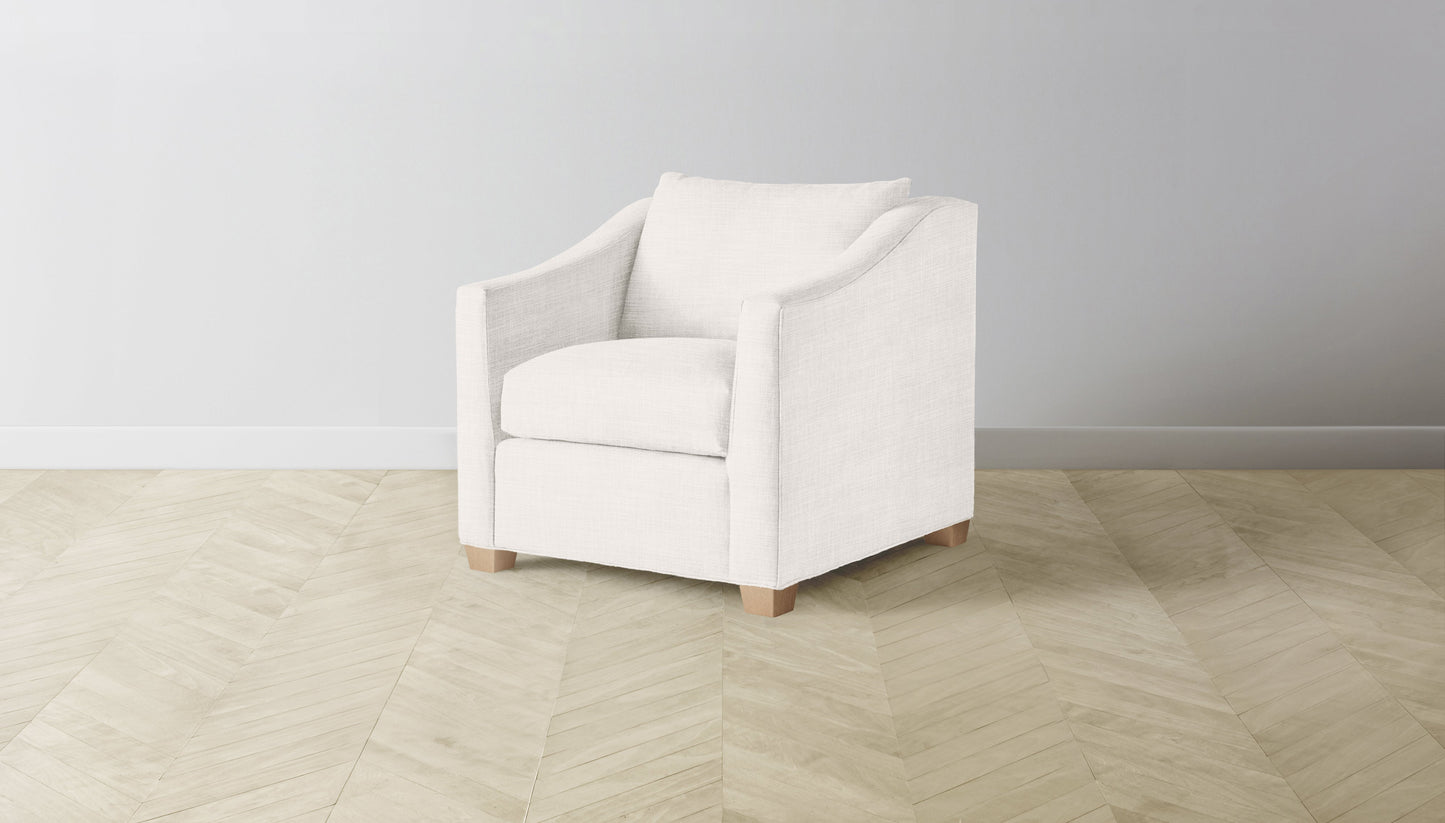 The Sullivan  - Performance Textured Tweed Snow Chair