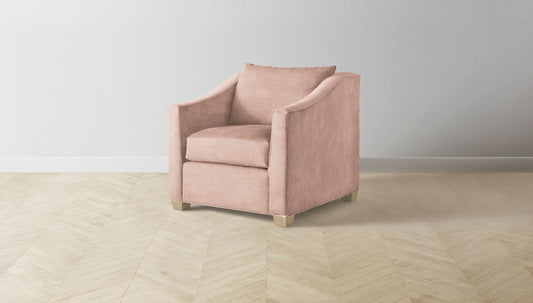 The Sullivan  - Performance Velvet Dusty Rose Chair