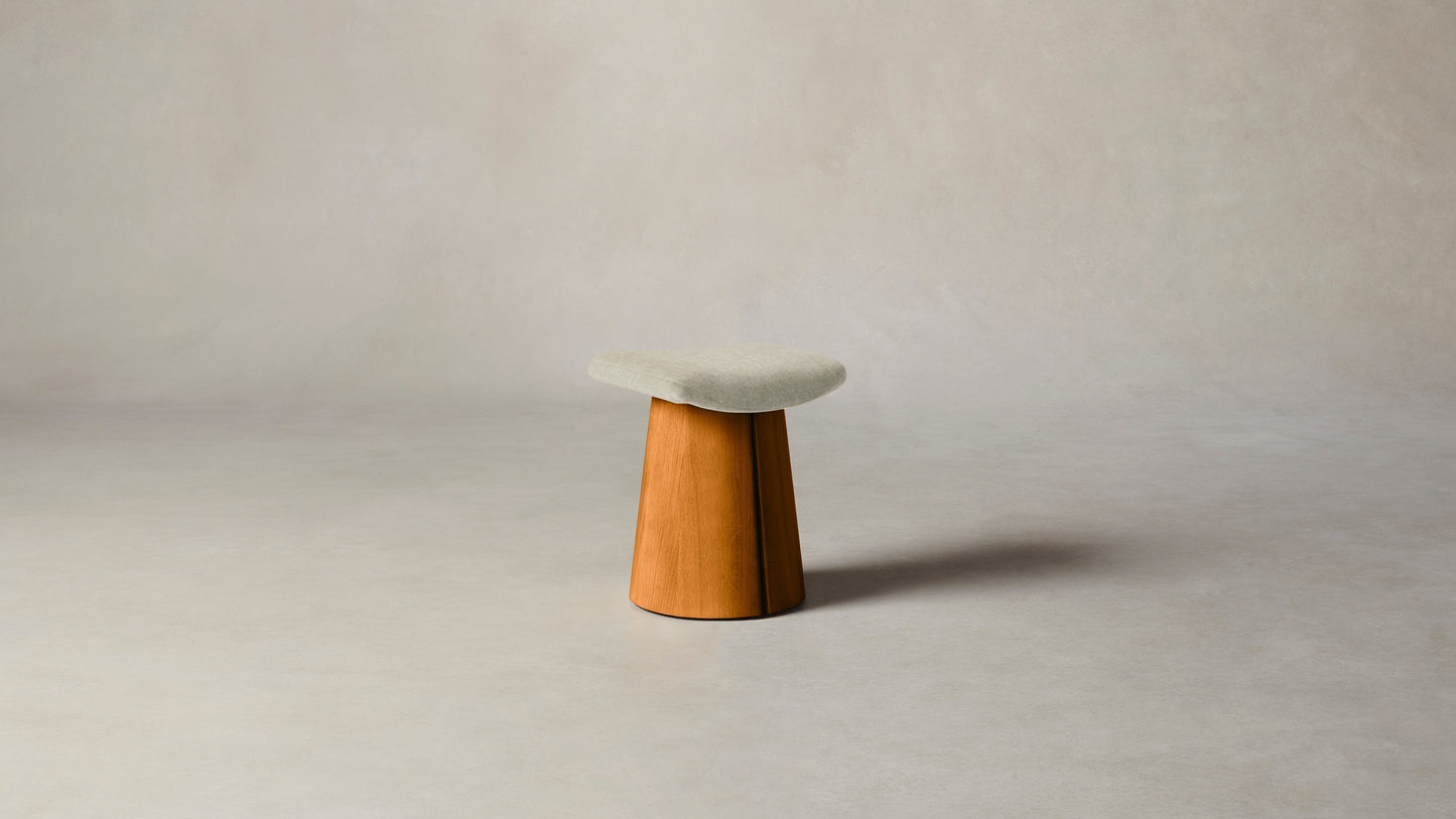 The Weston  - Belgian Linen Alder Accent Stool