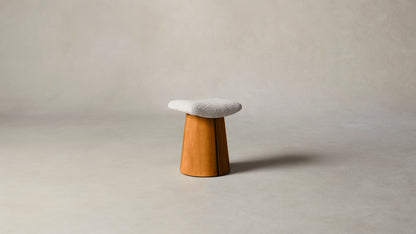 The Weston  - Italian Bouclé Fossil Accent Stool