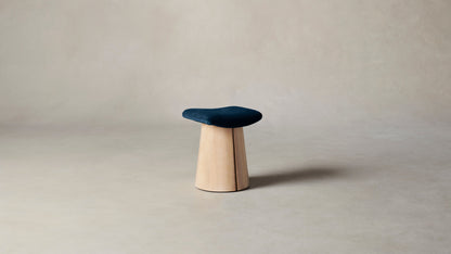 The Weston  - Mohair Admiral Accent Stool