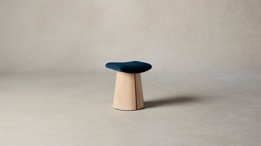 The Weston  - Mohair Admiral Accent Stool