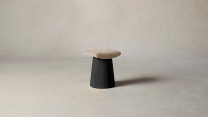 The Weston  - Mohair Almond Accent Stool