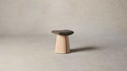 The Weston  - Mohair Mink Accent Stool