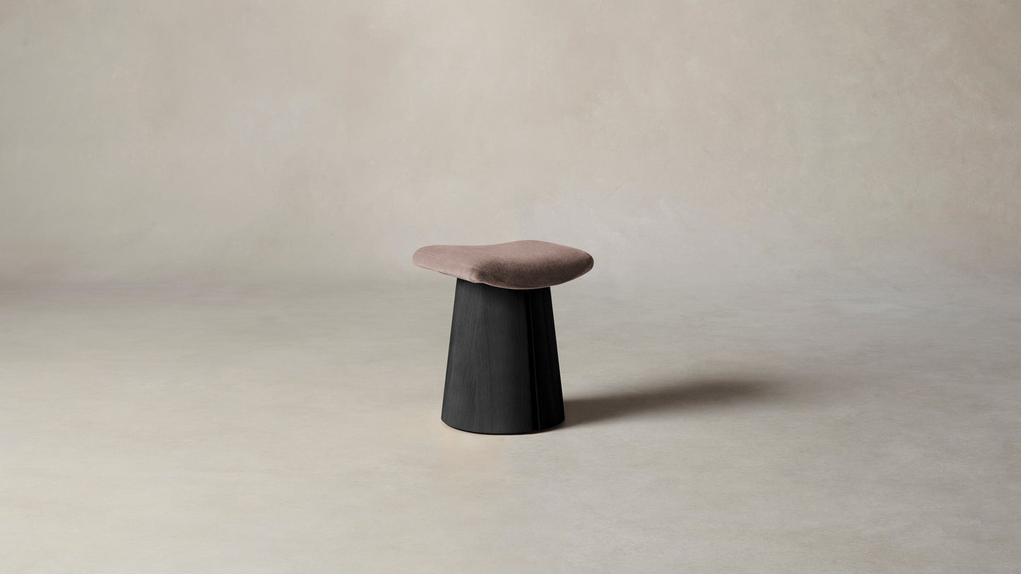 The Weston  - Mohair Peony Accent Stool