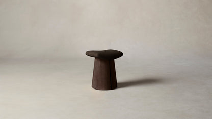 The Weston  - Nubuck Leather Espresso Accent Stool