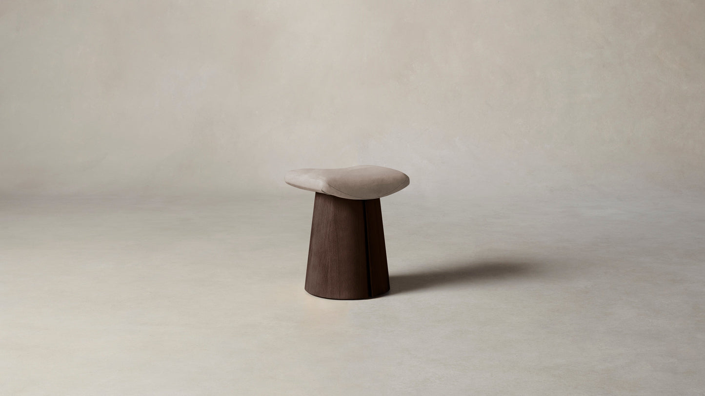 The Weston  - Nubuck Leather Fawn Accent Stool