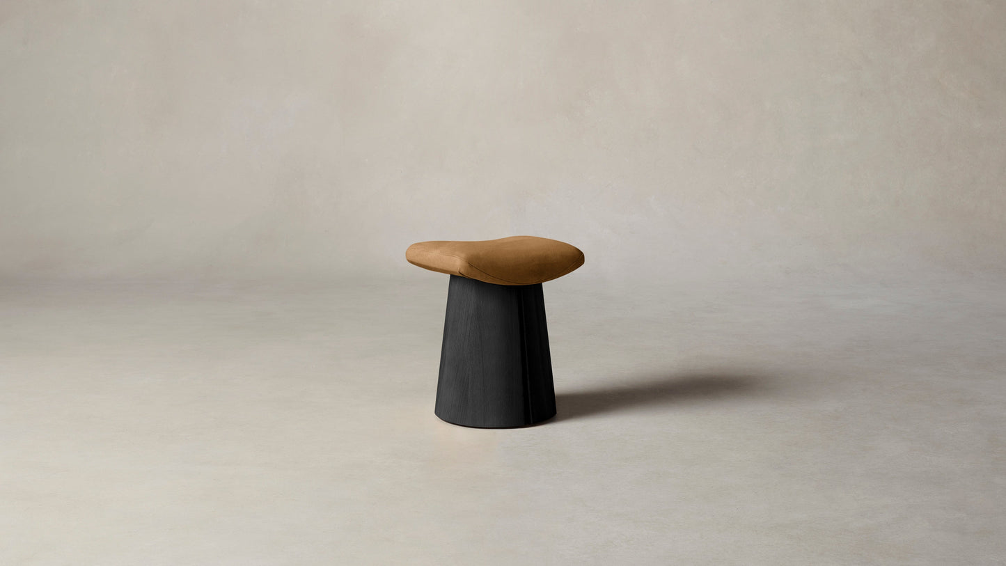 The Weston  - Nubuck Leather Saddle Accent Stool