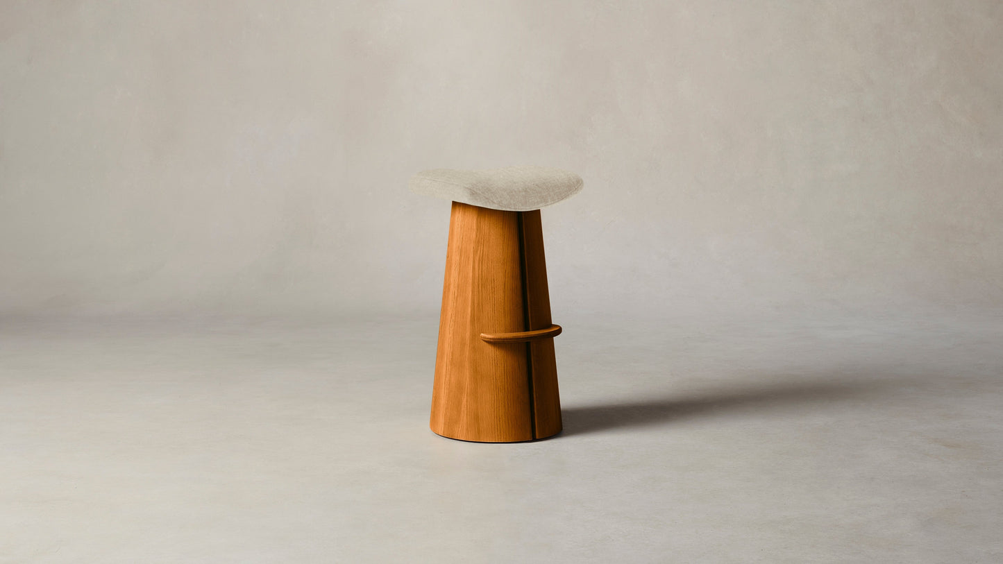 The Weston  - Belgian Linen Alder Bar and Counter Stool