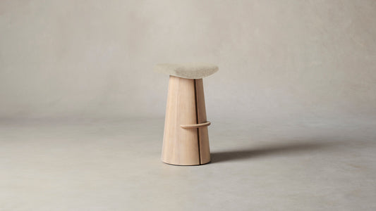 The Weston  - Belgian Linen Alder Bar and Counter Stool