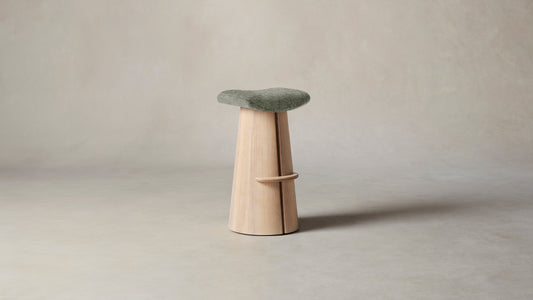 The Weston  - Belgian Linen Thyme Bar and Counter Stool