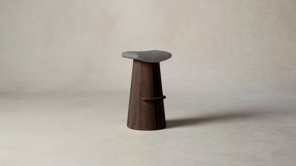 The Weston  - Nubuck Leather Asphalt Bar and Counter Stool