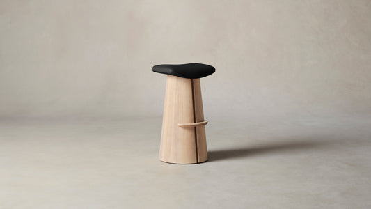 The Weston  - Pebbled Leather Ink Bar and Counter Stool