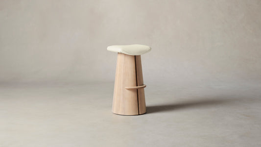 The Weston  - Pebbled Leather Swan Bar and Counter Stool