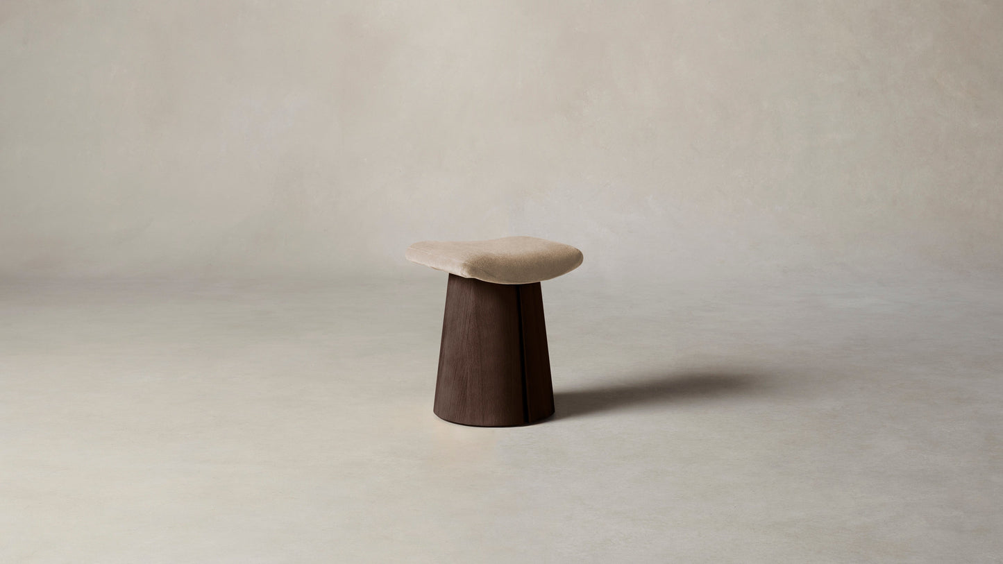 The Weston  - Mohair Almond Stool