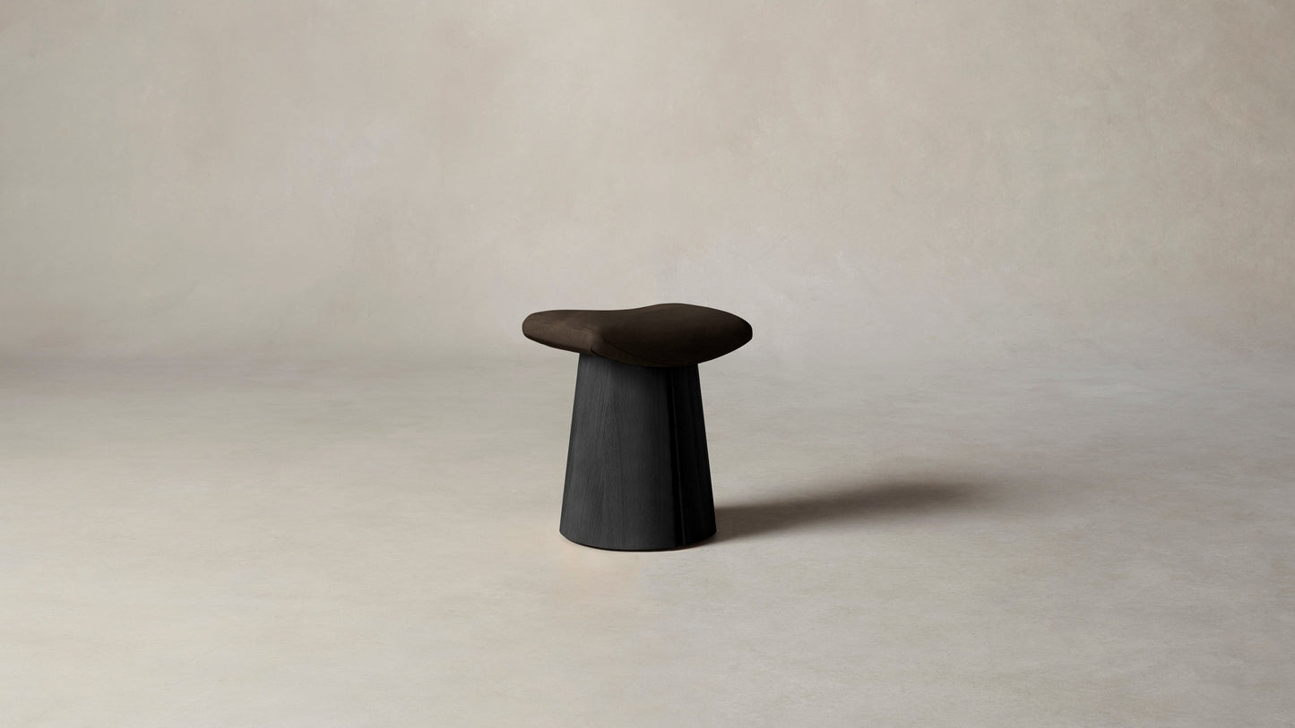 The Weston  - Nubuck Leather Espresso Stool